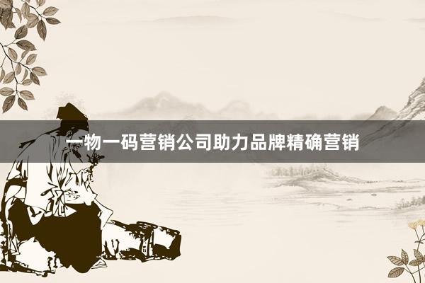 一物一码营销公司助力品牌精确营销